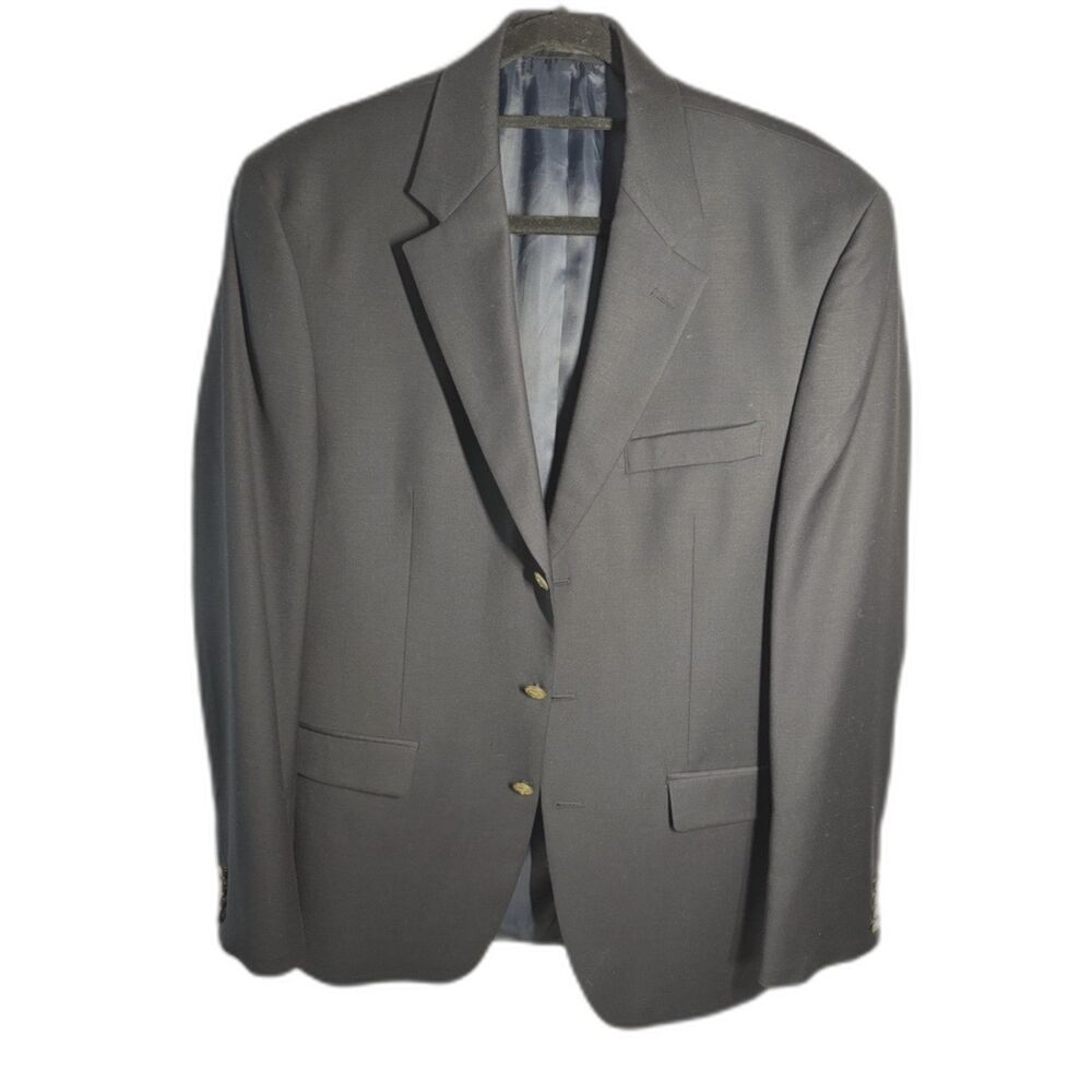 Ralph by Ralph Lauren Men’s 40L 100% Wool Navy Blazer Gold Crest Buttons